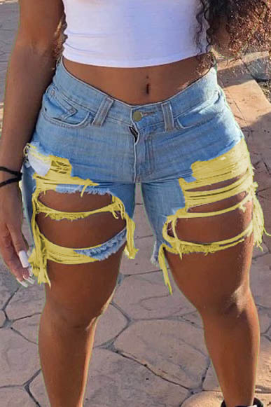 Party In The Front Denim Shorts
