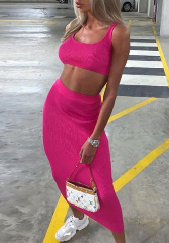 Tube Top Skirt Set
